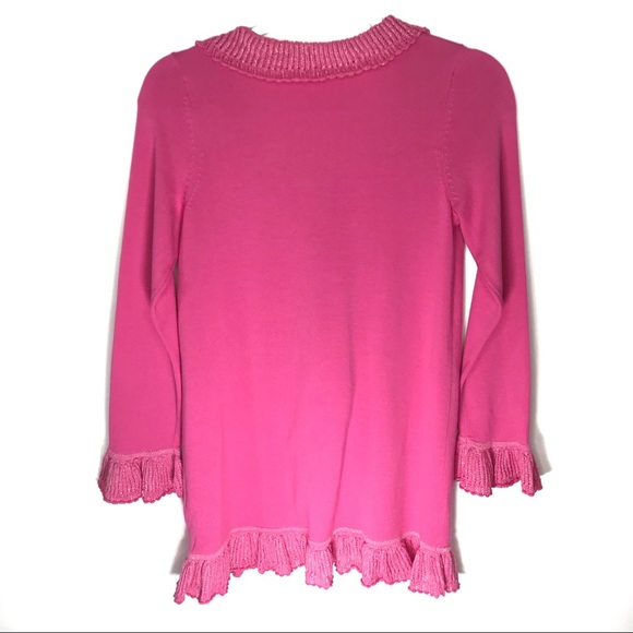 LILLY PULITZER Girls Pink Mini Shere Sweater Coat - Picture 8 of 8